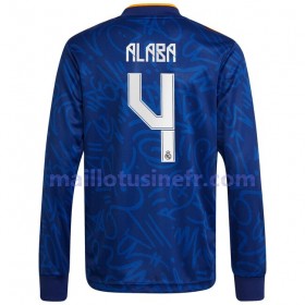 Maillot de Foot Real Madrid David Alaba 4 Extérieur 2021-22 Manches Longues